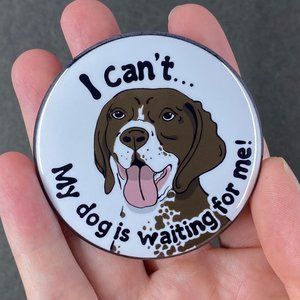 German Shorthaired Pointer Pinback Button, Handmade Dog Accessories 2.25"